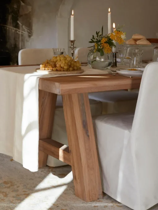 Tavolo In Legno Di Quercia Ashton, In Verie Misure