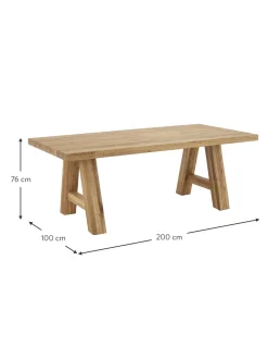 Tavolo In Legno Di Quercia Ashton, In Verie Misure