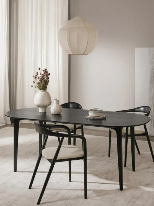 Tavolo Ovale In Legno Massiccio Di Mango, 200 X 100 Cm Archie