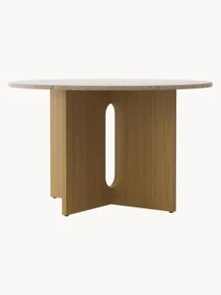 Tavolo Rotondo Con Piano In Arenaria Androgyne, O 120 Cm