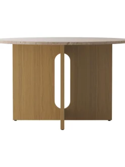 Tavolo Rotondo Con Piano In Arenaria Androgyne, O 120 Cm