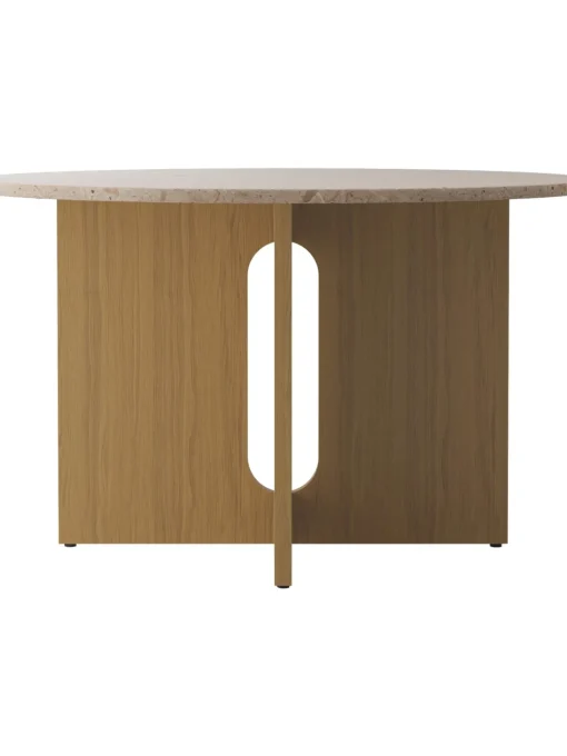Tavolo Rotondo Con Piano In Arenaria Androgyne, O 120 Cm