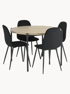 Tavolo Rotondo Con Sedie In Velluto Gilda, O 110 Cm
