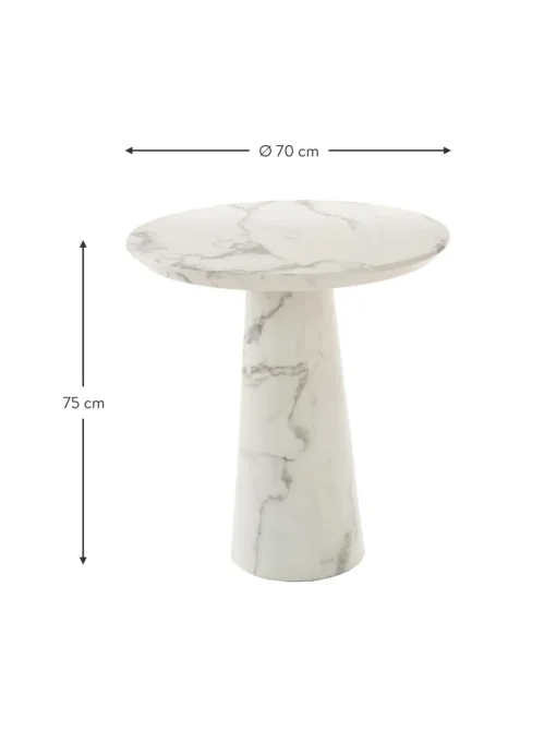 Tavolo Rotondo Effetto Marmo Disc