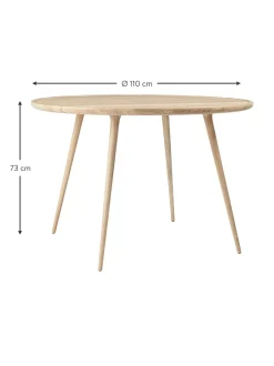 Tavolo Rotondo In Legno Di Quercia Accent, Varie Misure