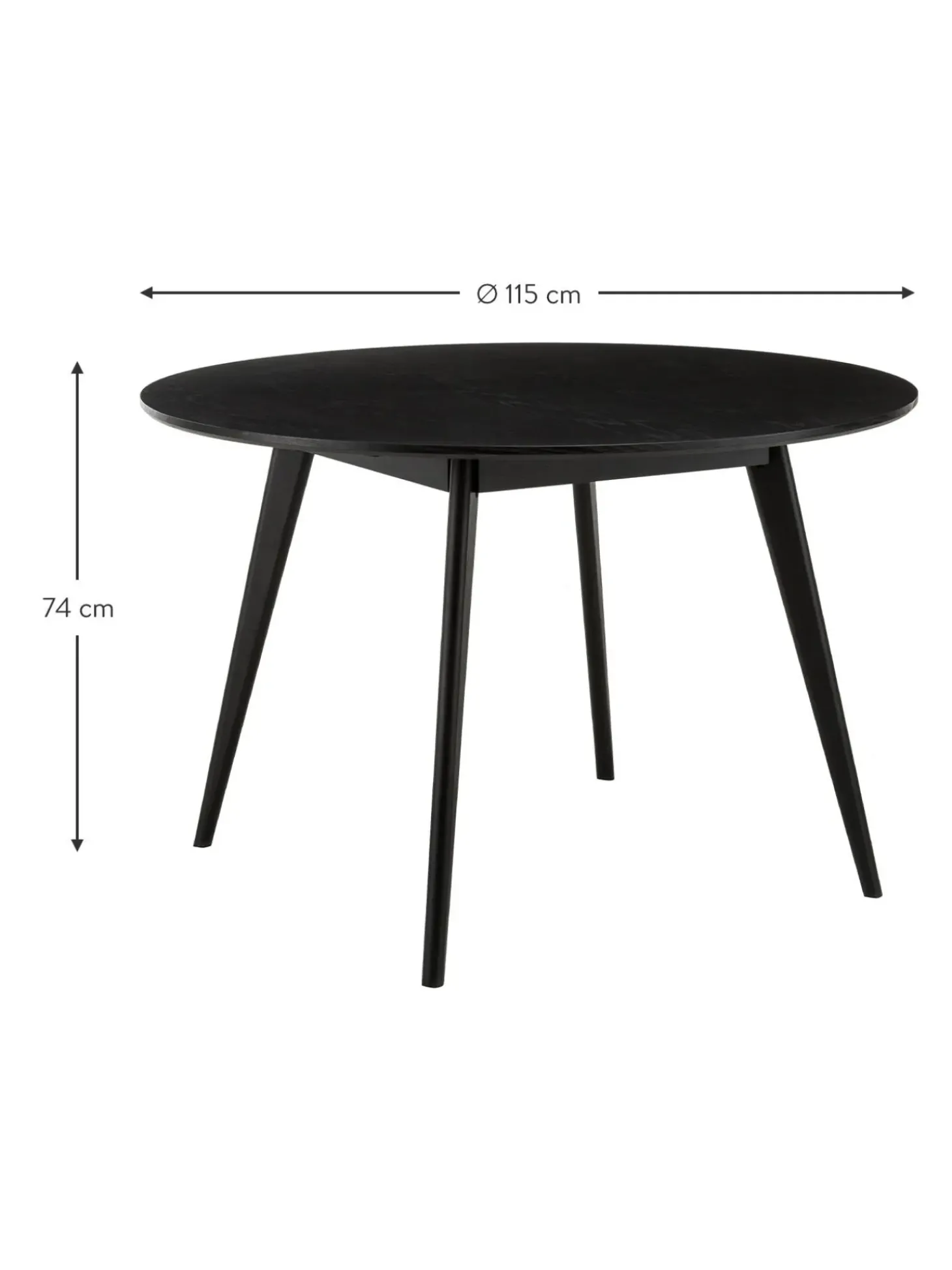 Tavolo Rotondo In Legno Di Caucciu Yumi, O 115 Cm