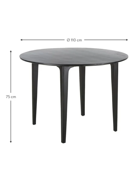 Tavolo Rotondo In Legno Di Mango Archie O110 Cm