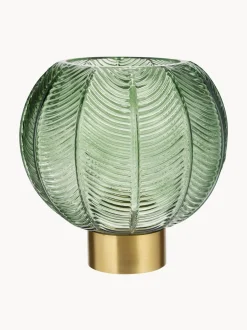 Vaso A Sfera In Vetro Verde Con Base Dorata Mickey