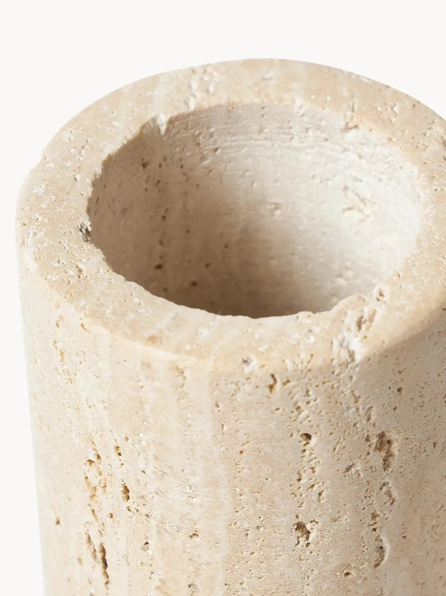 Vaso Decorativo In Travertino Cleighton