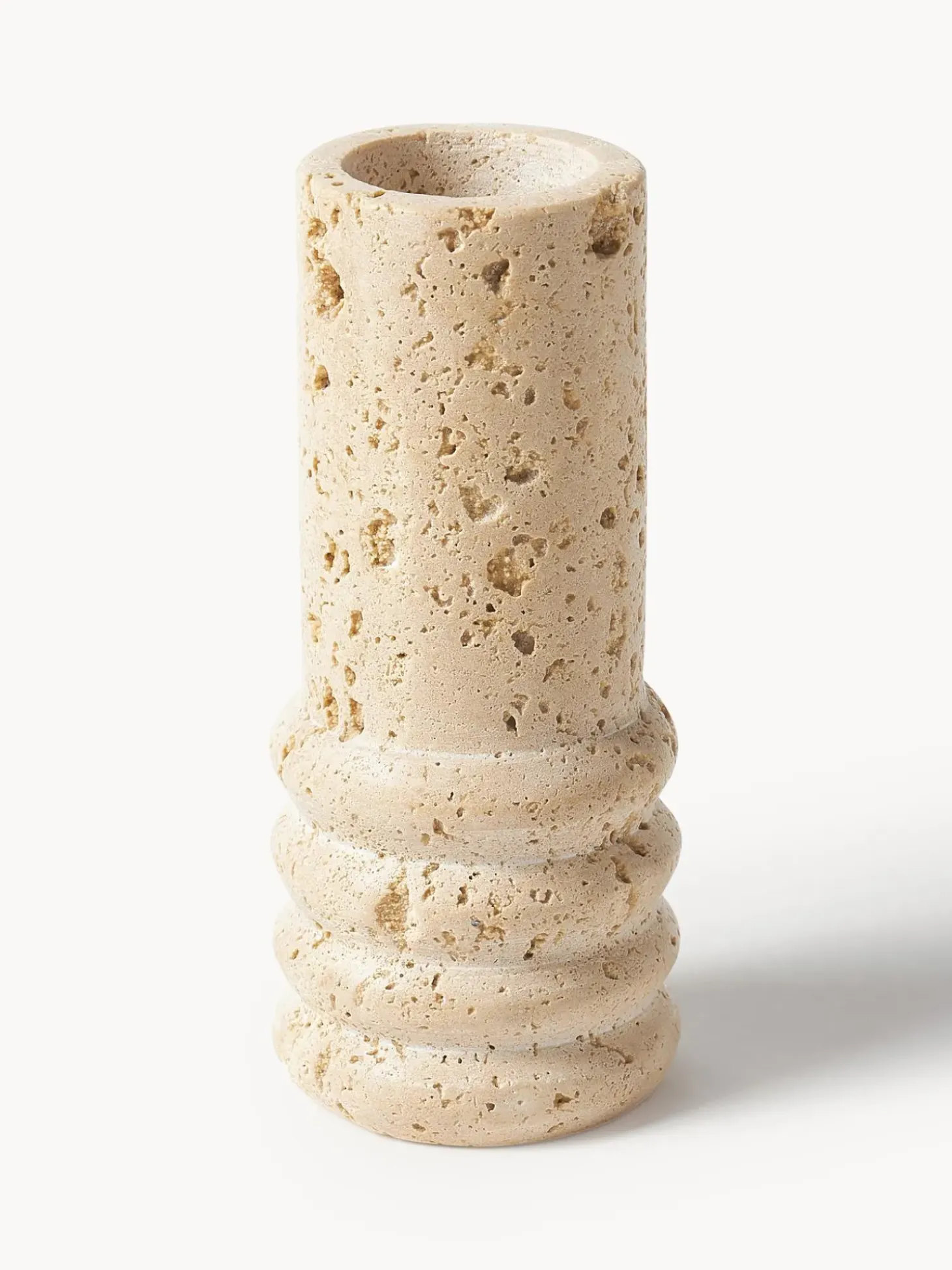 Vaso Decorativo Piccolo In Travertino Cleighton